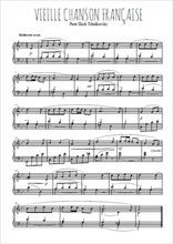 Téléchargez l'arrangement pour piano de la partition de Vieille chanson française (Romance) en PDF
